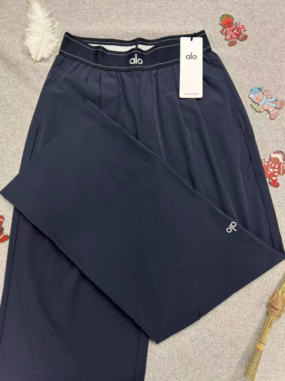 Versatile Navy Trousers💙ALO Yoga Wide Leg Suit Up Pants💦NWT - Picture 2 of 7